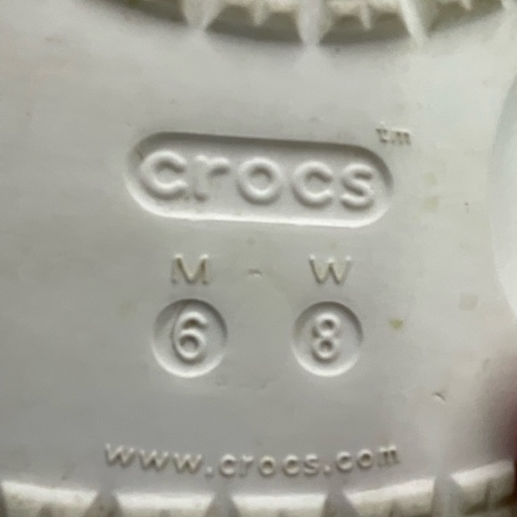 Crocs Classic Sandal White Unisex Slip On Size Men 6/ Women 8 - Picture 7 of 7